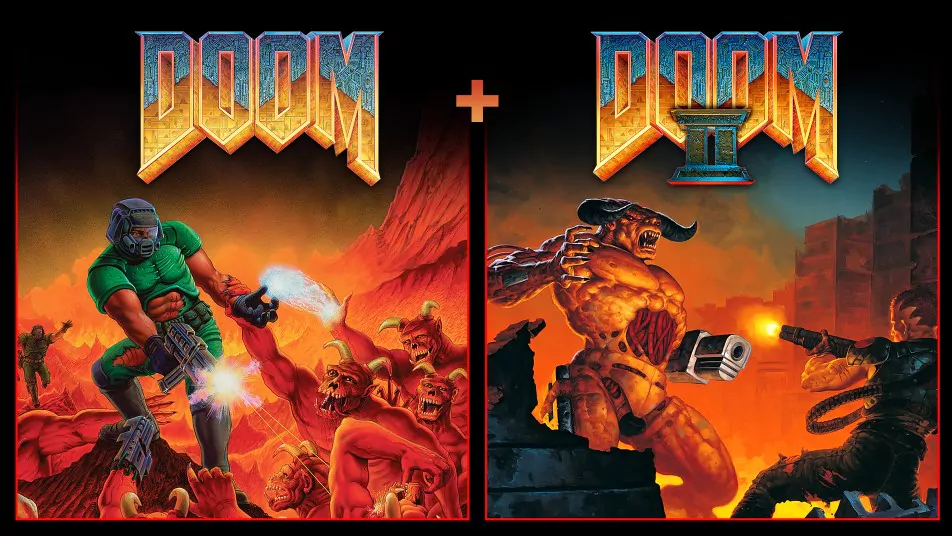 Illustration des couvertures classiques de Doom et Doom 2