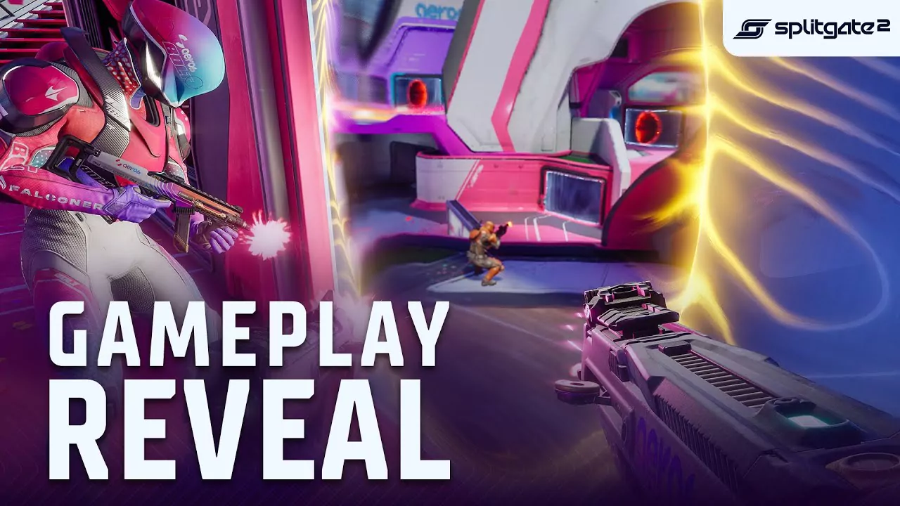 Révélation du gameplay de Splitgate 2 avec combat intense en arène