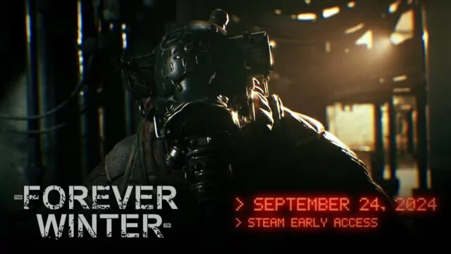 the-forever-winter-early-access-steam Personnage de The Forever Winter en mode combat dans un environnement glacial