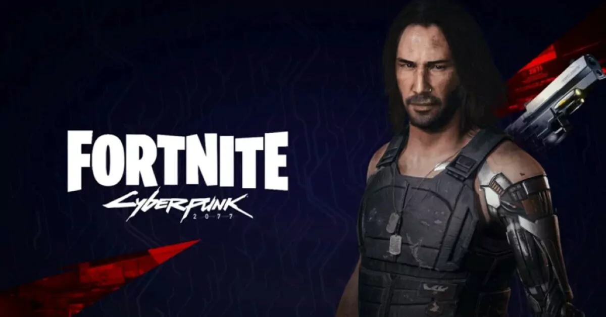 Collaboration Fortnite x Cyberpunk 2077 avec Night City.
