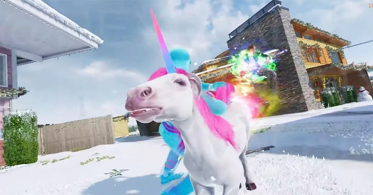 Exécution licorne avec pet arc-en-ciel dans Black Ops 6