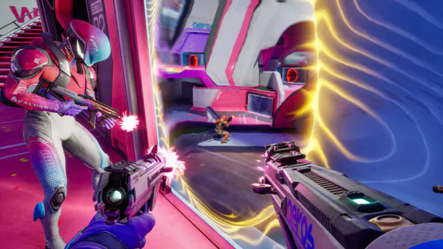 Gameplay de Splitgate 2 en alpha ouverte